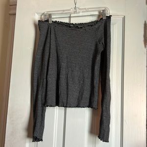 Off the shoulder Terranova striped shirt